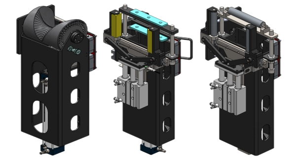 auxiliary support and centering mechanism